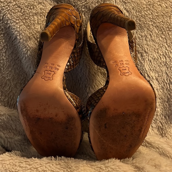 ALEXANDRE BIRMAN Whiskey Brown Heels - Picture 8 of 12